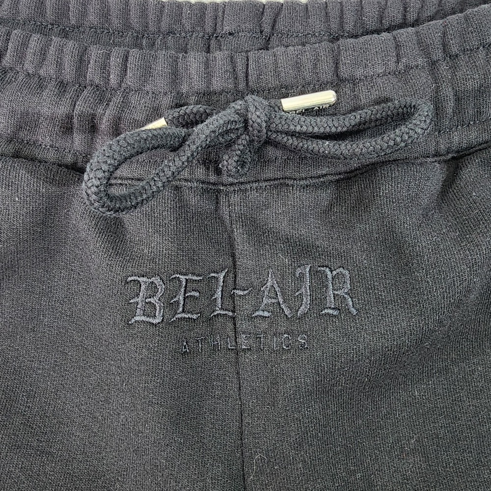 Bel-Air Athletics Sweatpants Mens Medium‎ 30x31 Black Embroidered Tapered Pants - Picture 4 of 16